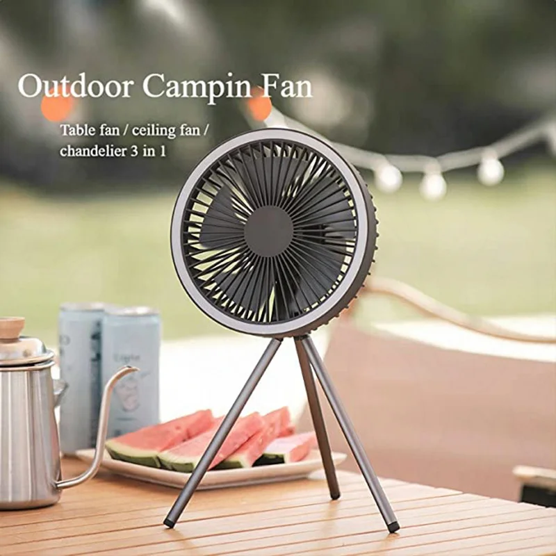 

Зарядка для кемпинга, перезаряжаемый Настольный вентилятор, мини USB светодиодный светильник, Настольная уличная электрическая потолочная ...