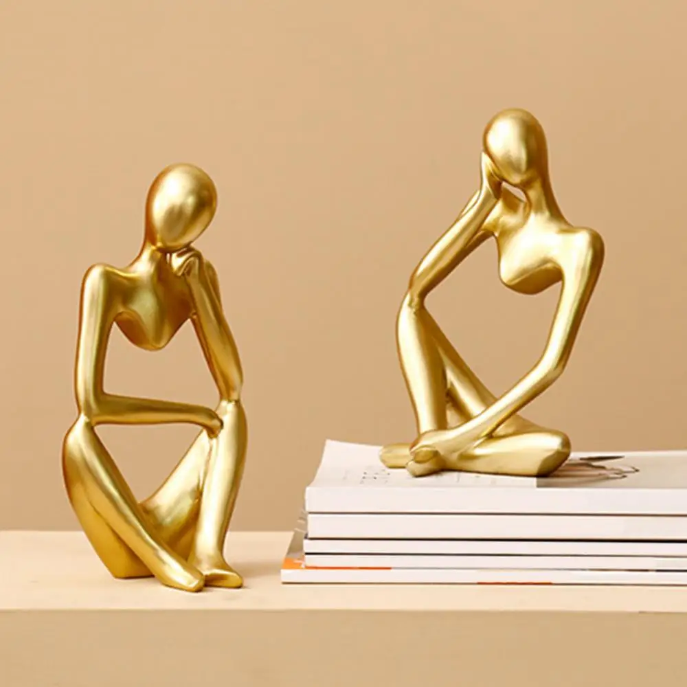 

Nordic Art Abstract Thinker Statue Modern European Style Resin Handmade Craft Office Home Desktop Decoration Sculpture Ornaments