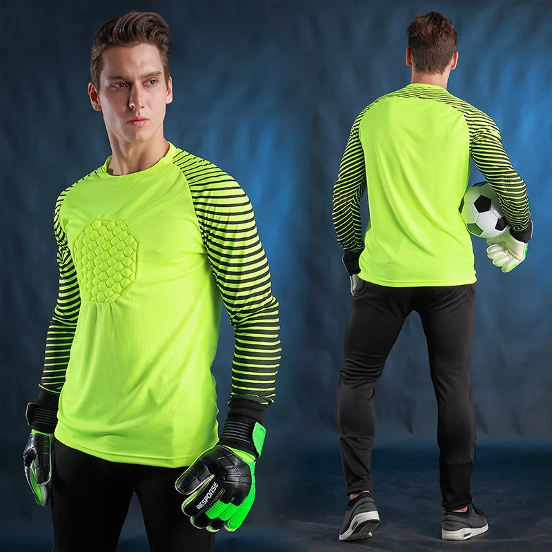 Мужская футбольная форма вратаря футбольные рубашки тренировочная футболка с