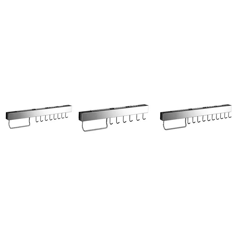 

Stainless Steel Knife Holder Kitchen Utensils Storage Shelf With Hook And Towel Rail Kitchen Knives & Accessories