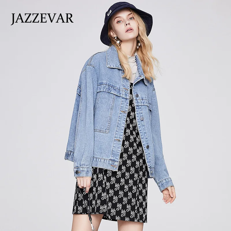 

Женская джинсовая куртка с вышивкой, Повседневная Свободная маленькая джинсовая куртка в Корейском стиле, осень 2023