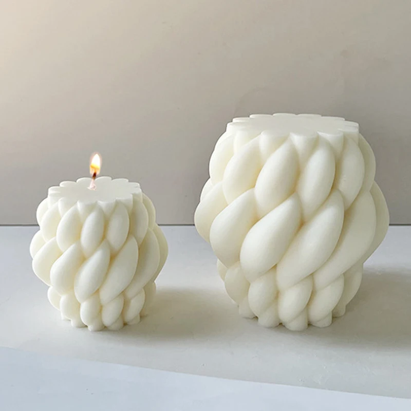 

Rotating Raindrops Silicone Candle Mold DIY Geometric Abstract Art Candle Making Soap Resin Mold Gifts Craft Home Decoration
