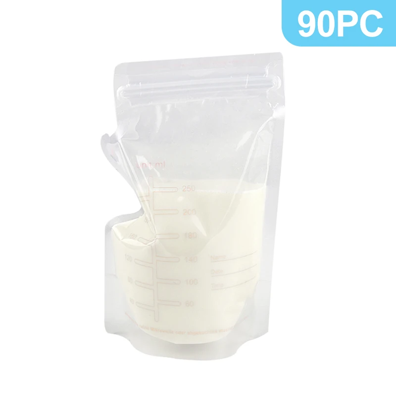 

30/60/90 Pcs/Bag 200ml Milk Baby Food Storage Bag Milk Freezer Bags Breast Milk Storage Bag BPA Free Baby Safe Feeding Bags