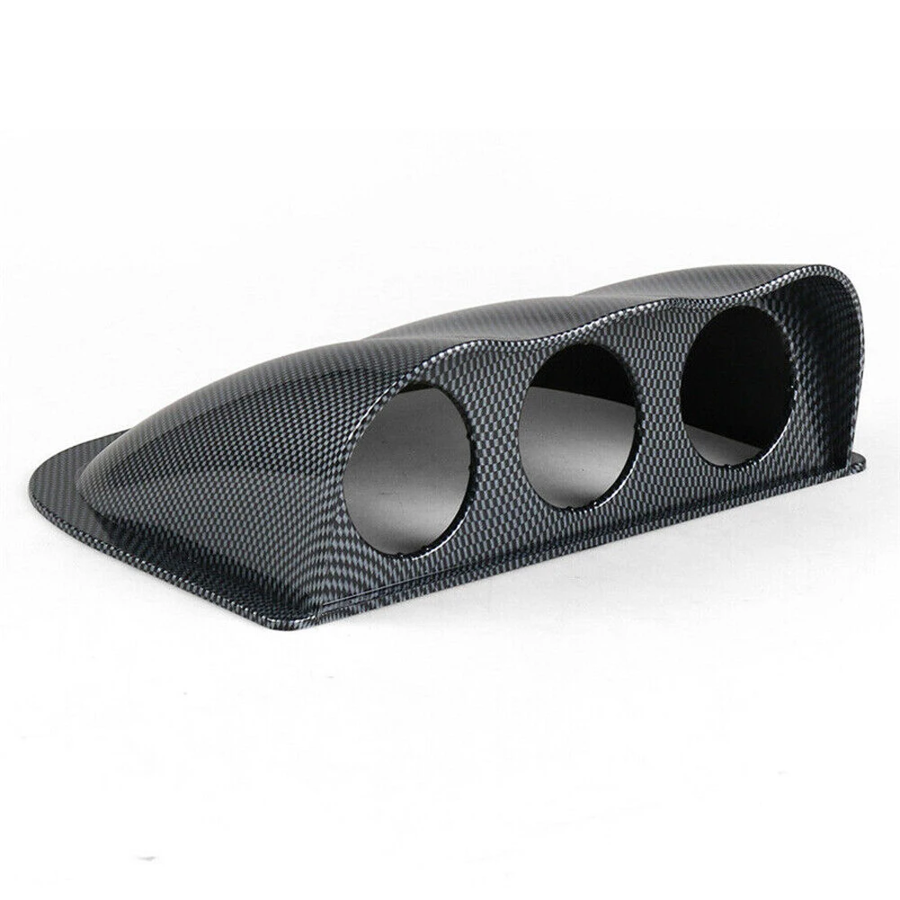 

New Triple Dash Gauge Pod Holder Mount Longlife 2in/52mm 3 Automobile Gauges 3 Hole Gauge 52mm ABS Carbon Fiber