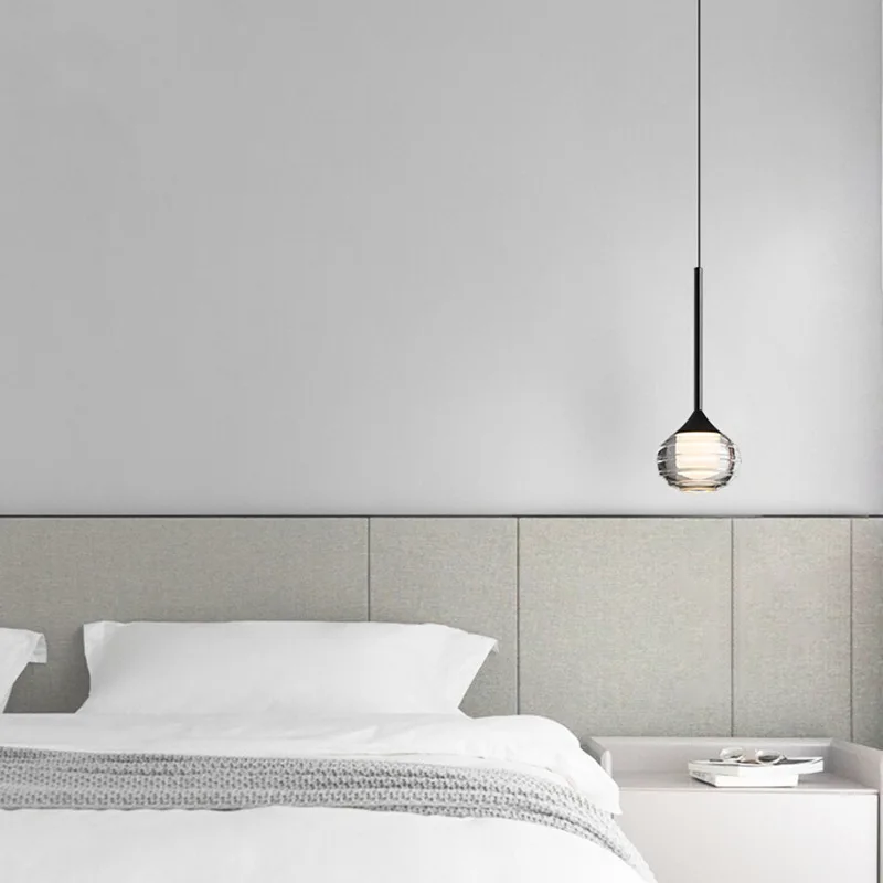 Celiling L]ight minimalist Bedside Chandelier Modern Hanging Pendant Restaurant Bar Living room High-end  Bedroom Ambient Lamp