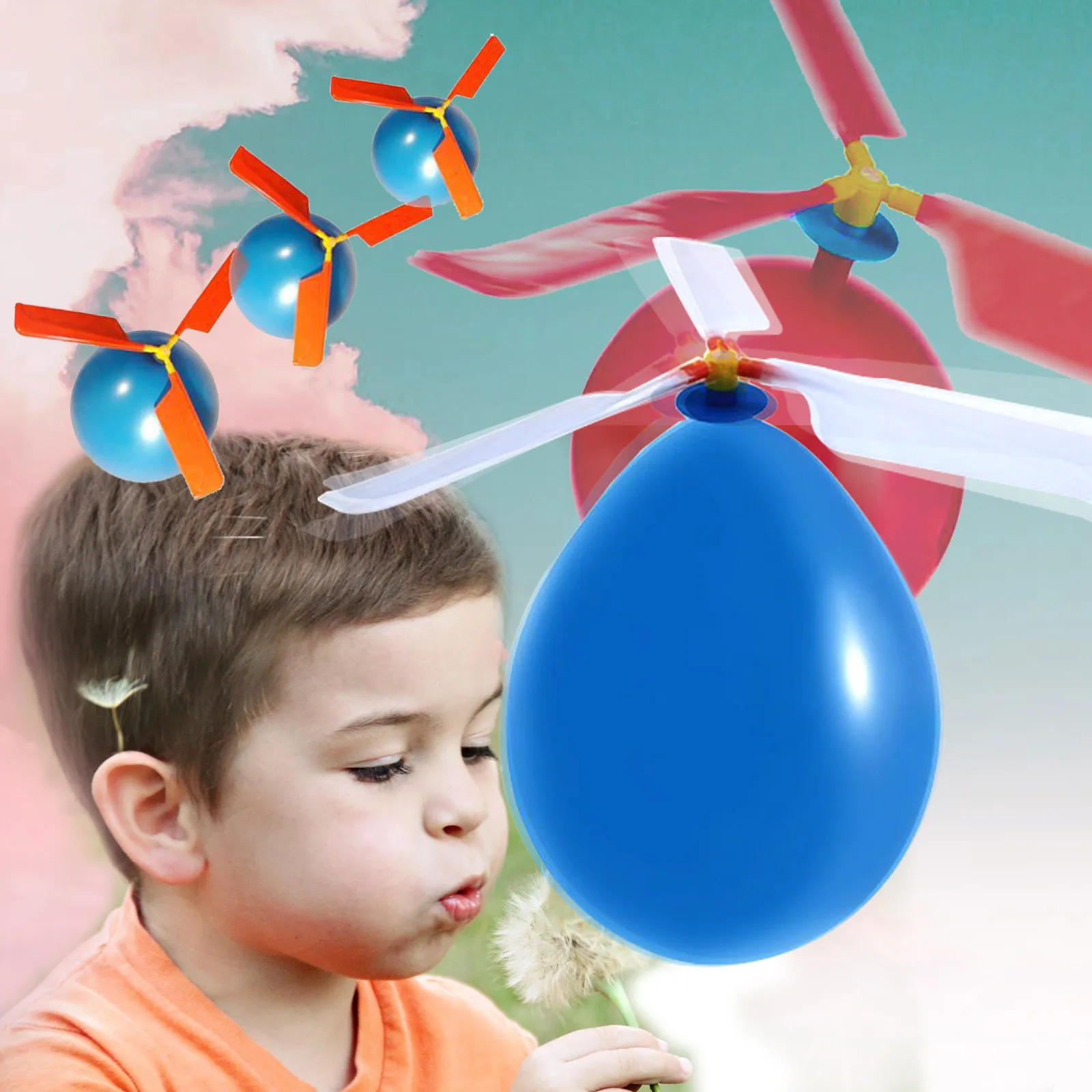 

Helicopter Balloon Portable Outdoor Playing Flying Ballon Toy Birthday Party Decorations Kids Gift Party Supplies （Random Color）