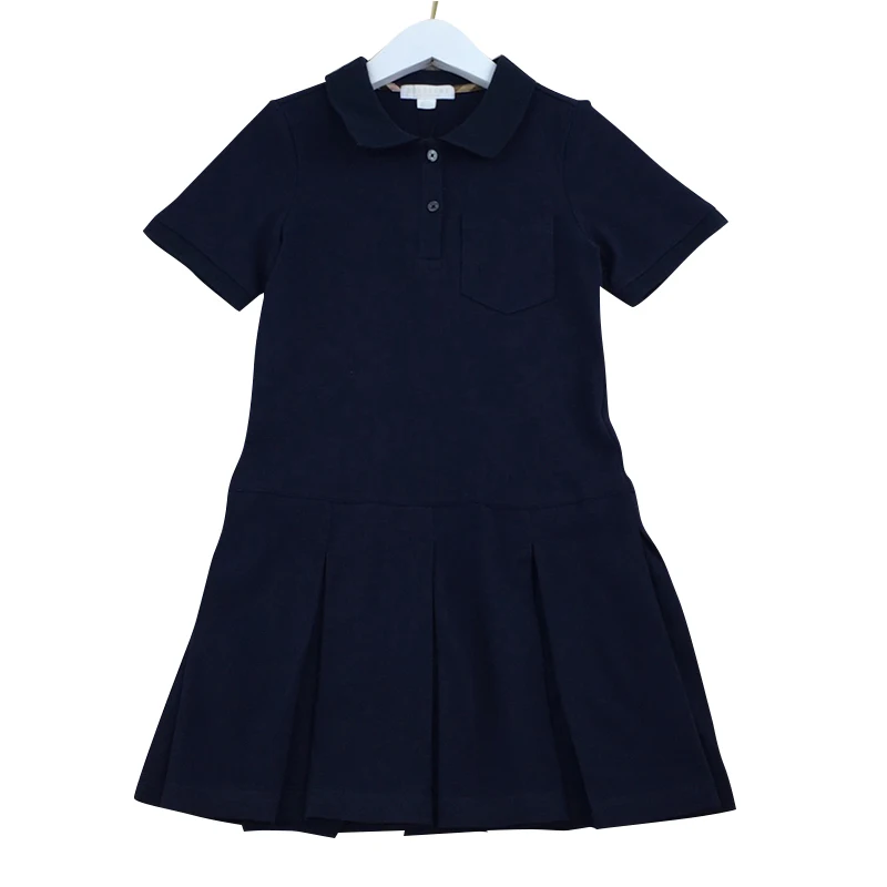 Girls Dress Summer dress 2023 New short-sleeved western style children online celebrity big boy Polo little girl princess skirt