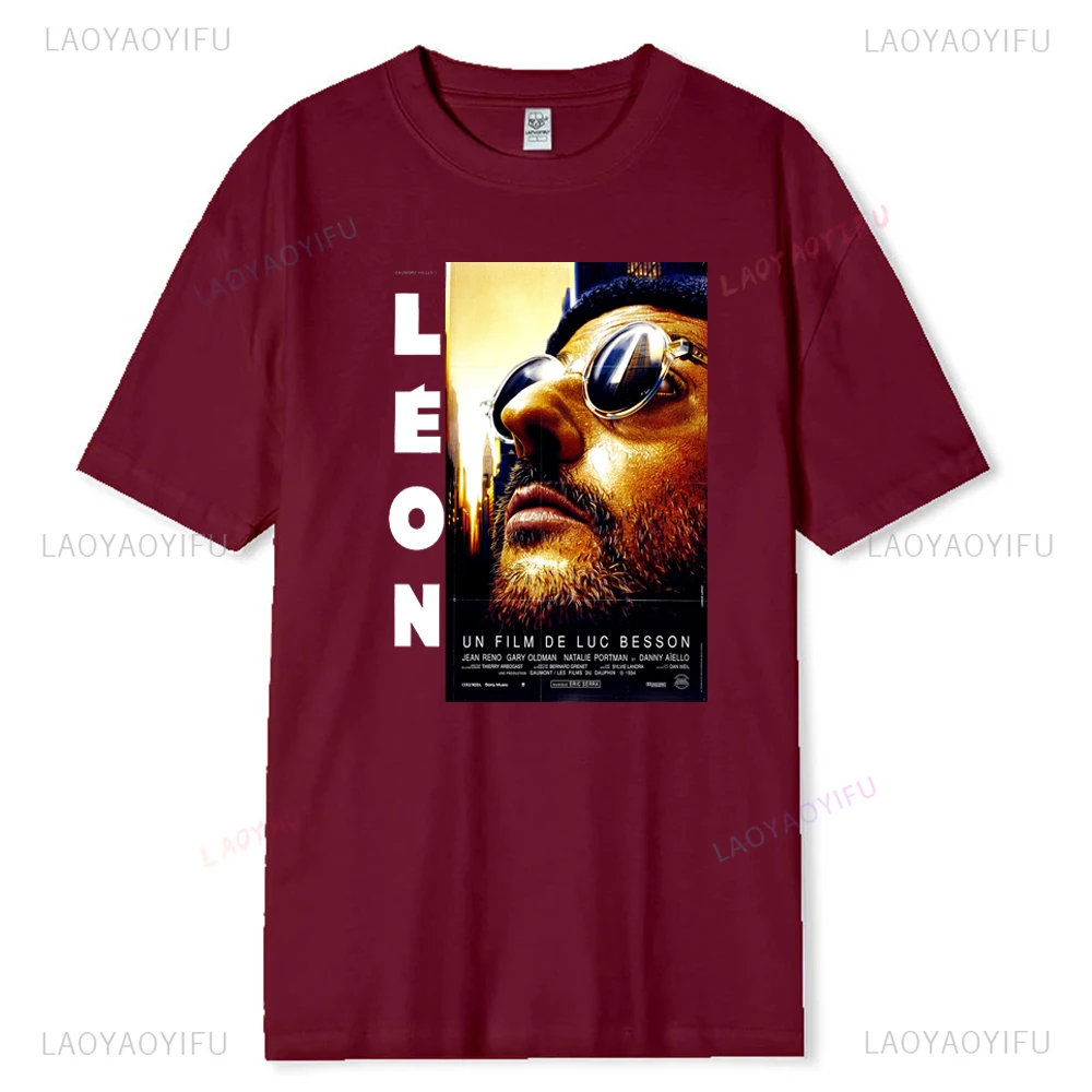 Фильм 80-х Леон Профессиональная классическая футболка с принтом для мужчин и