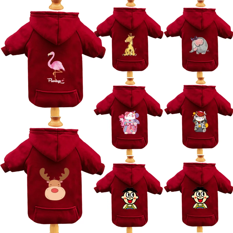 

Pet Dog Hoodies Warm Cotton Dog Clothes for Small Medium Dogs Pet Sweatshirts Puppy Chihuahua Coat Jacket Cat Yorkshire Clothes