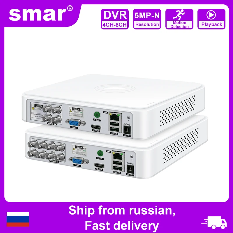 

Smar T1004N5/T1008N5 4/8-канальный видеорегистратор