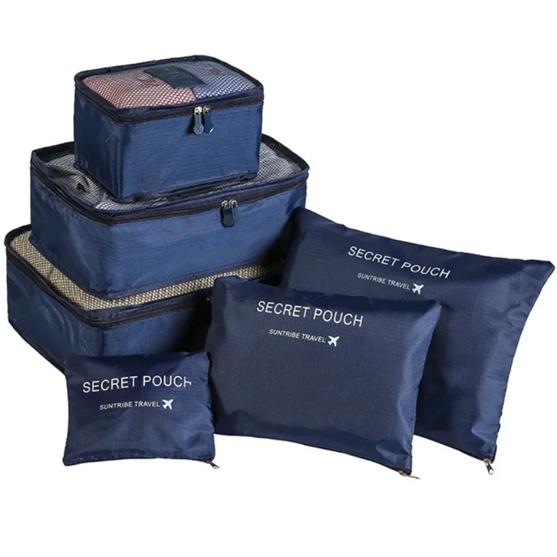 

Storage Bags Shoe Pouch Organizer Portable Set Tidy Travel Storage Suitcase Clothe Luggage Organizer Cases Set Packing 6pcs