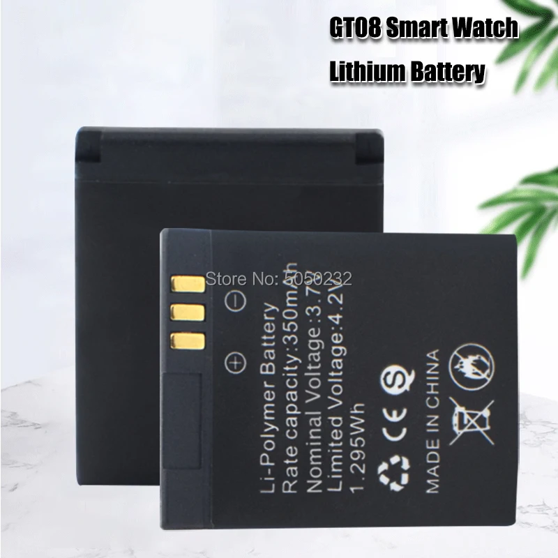 

5-20PCS 3.7V 350mAh Rechargeable Li-ion polymer battery Only For GT08 Smart Watch Battery Watch Broken Cells Substitute battery