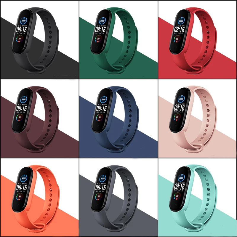 

Watch Strap for Xiaomi Mi Band 7 6 5 4 3 Wristband Silicone Bracelet Wrist Straps MiBand 3/4 band5 band6 Smartwatch Accessories