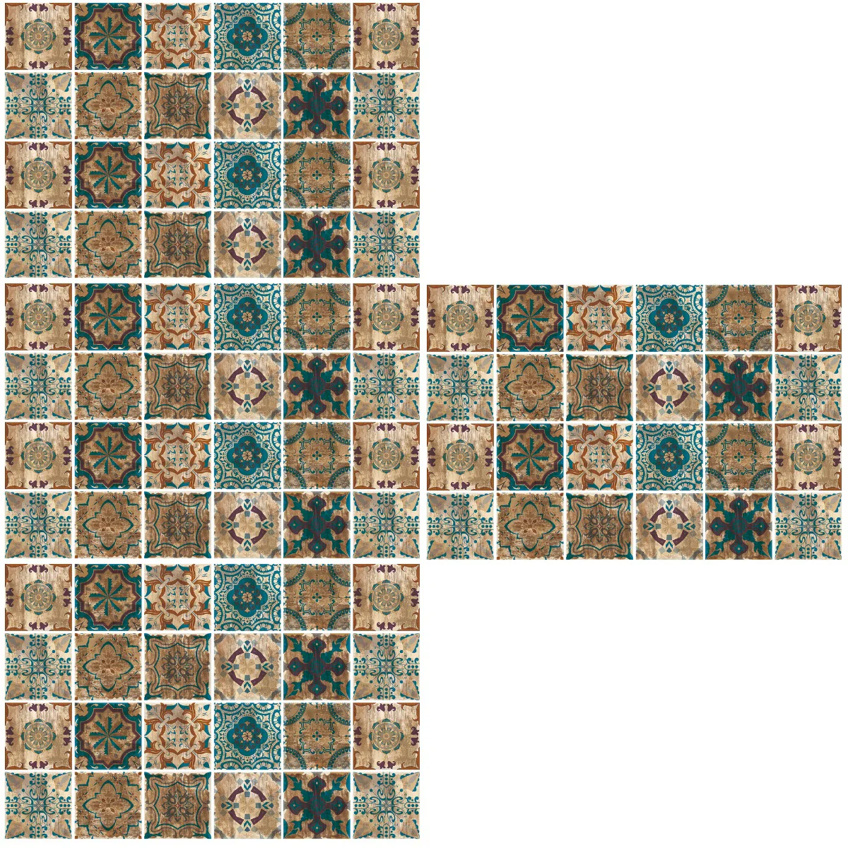 

96 pcs Kitchen Tile Sticker Self-adhesive Wall Stickers Wall Decals Bathroom Tile Decorative Stickers