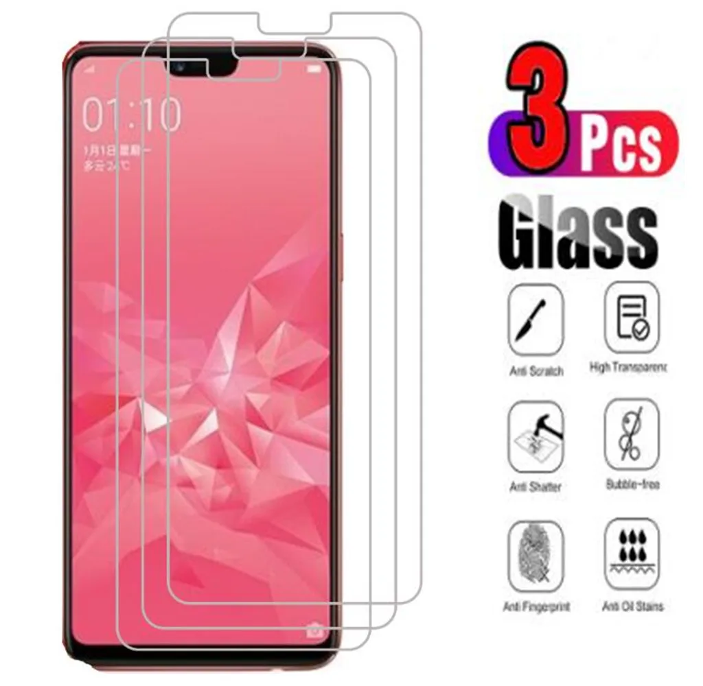 

Закаленное стекло для OPPO A1, A3, A3s, A5, A7, A71, A73s, A7x, A83, AX5, AX7, K1, R15, R15x, F7, F9 Pro, пленка для экрана, закаленное стекло для телефона, 3 шт.