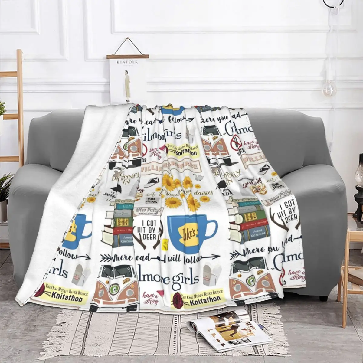 Пушистое одеяло Gilmore Girls I Drink Coffee Like Girl для ТВ дома отеля дивана покрывала