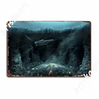 Плакат с изображением каверы лавы Subnautica, металлический плакат, таблички, настенная роспись для паба, оловянный Плакат на заказ