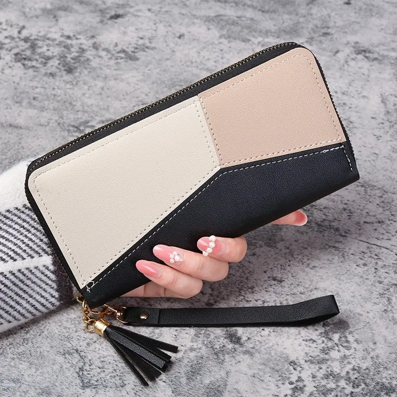 Fashion PU Leather  Women's Long Wallet Zipper Female Coin Purses Clutch bag Multi Function Cards Holder Money Wallet