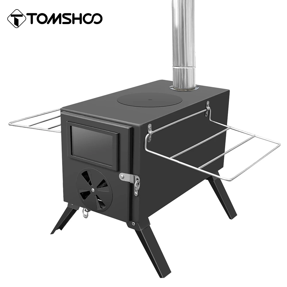 Портативная дровяная плита Tomshoo, многофункциональная дровяная ГОРЕЛКА со съемным дымовым Трубопроводом