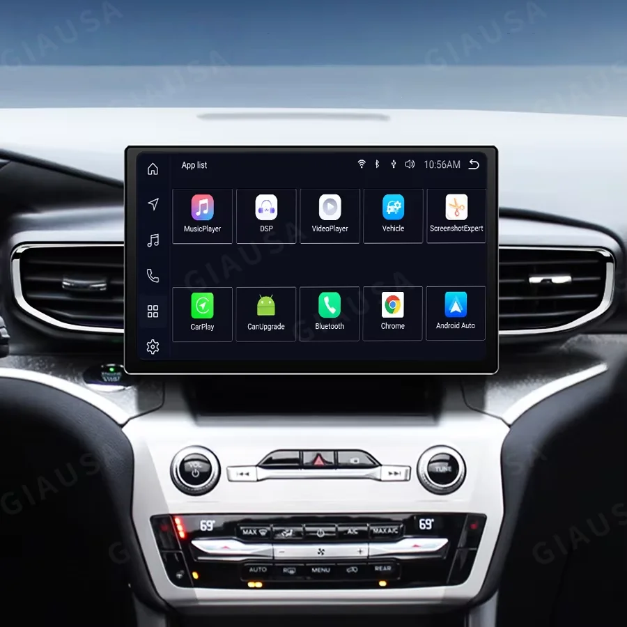 Фото Для Ford Explorer 2021-2025: Автомагнитола с Carplay, GPS-навигацией, стереосистемой, 12,5-дюймовым экраном, Android Auto, мультимедийным видеоплеером, головным устройством №5