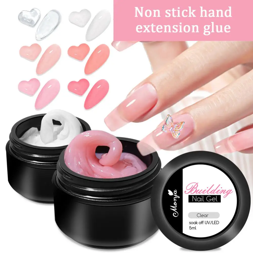 

6 Colors Non Stick Hand Solid Nail Art Extension Glue Nail Polish Nail Art Shaping Solid Acrylic Nail Gel Varnish Nail Art Tools