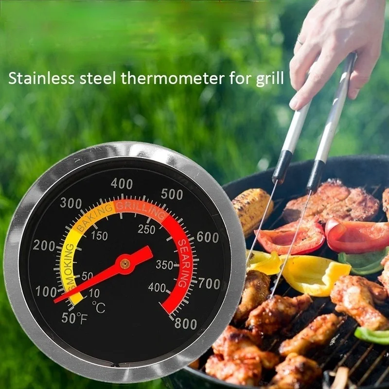 

Brand New Thermometer Stainless Steel BBQ Smoker BBQ Thermometer 10-400 Celsius