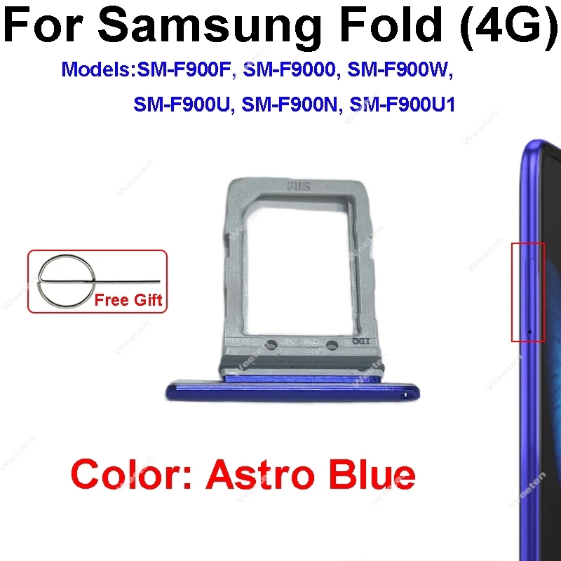 Держатель лотка для SIM-карты Samsung Galaxy Z Fold 1 2 3 4 Fold2 Fold3 Fold4 F9000 F9160 F9260 F9360 Адаптер слота