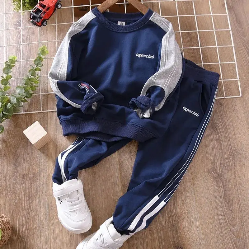Children's Sports Sweater Spring and Autumn Child and Teen Boys Autumn Clothing Suit 2022 New Suit