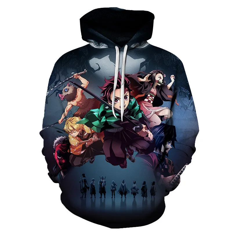 

Anime Demon Slayer Pullover Hoodie Cosplay Costume for Women Men Hooded Sweatshirt Cartoon Boy 3d Printing Hoodies Sweatshirts