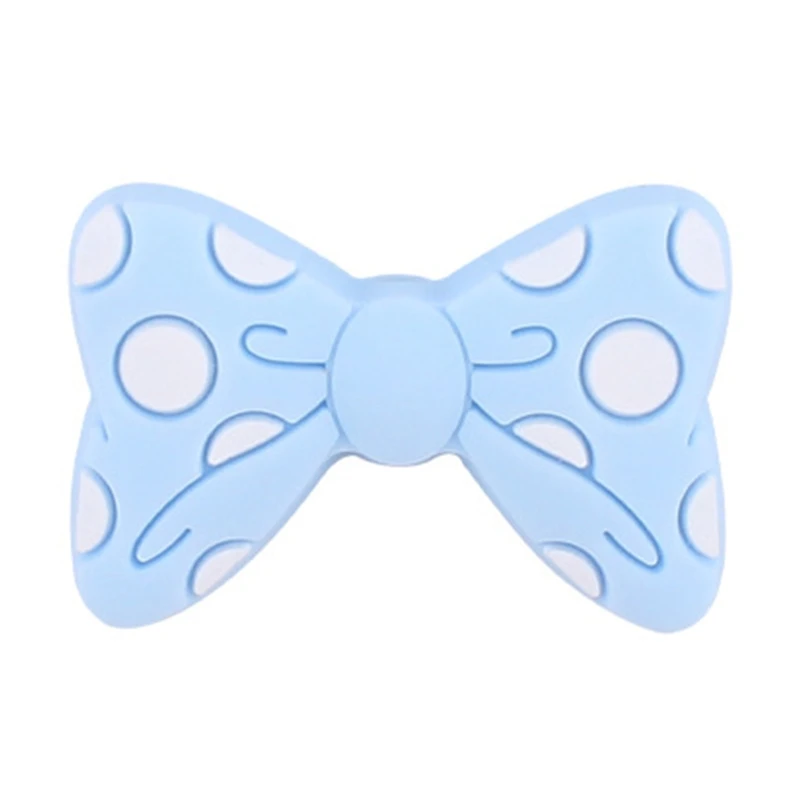

1pc Baby Teether Silicone Beads Bowknot BPA Free DIY Making Craft Teething Ring Toy Accessories