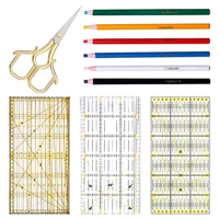 nonvor professional diy sewing tools set with tailor ruler gold sewing embroidery scissor cut free sewing tailors chalk pencils