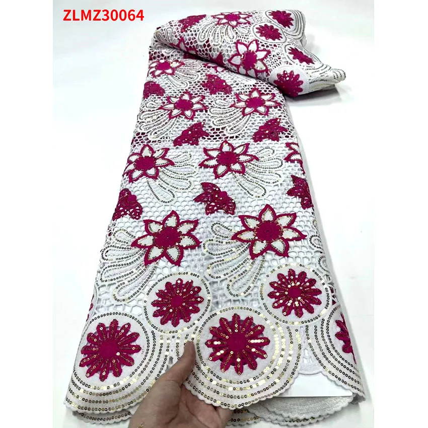 

Exquisite Nigerian Tulle Lace Bridal Fabric Textiles for Party Dress ZLMZ30064