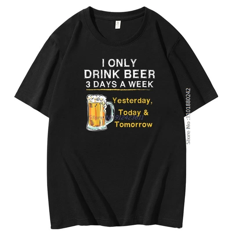 Я только пиво 3-днев неделя вчера сегодня завтра забавные винтажные футболки с