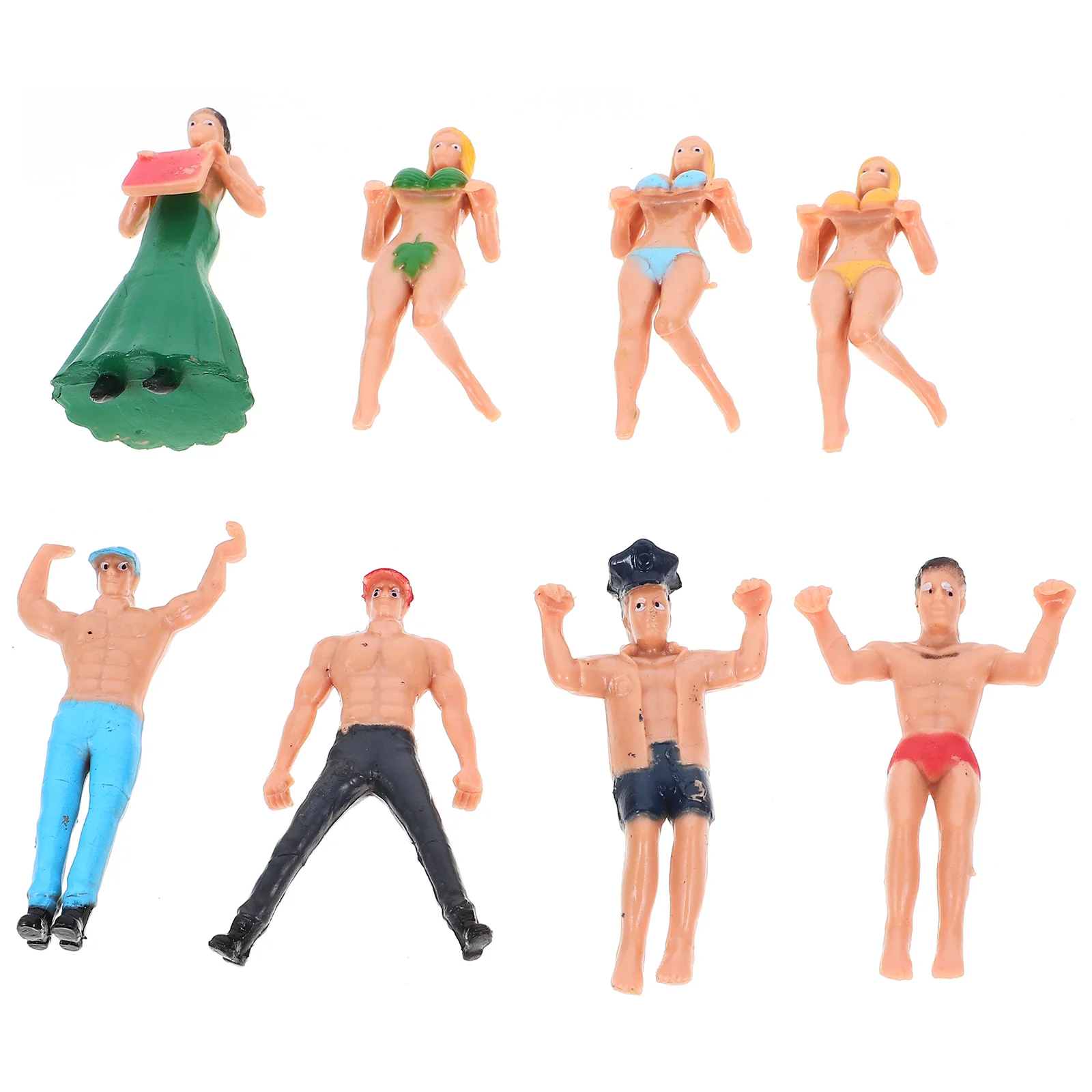 

16 pcs Miniature Figurines Models Glass Marker Cup Edges Hangs on Cups
