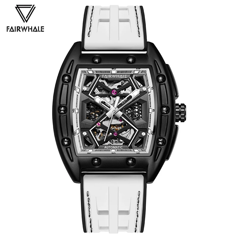 Mark Fairwhale Luxury Mens Watches Fashion Brand Sports Waterproof Tonneau Mille Automatic Mechanical WristWatch Boy Reloj 2023