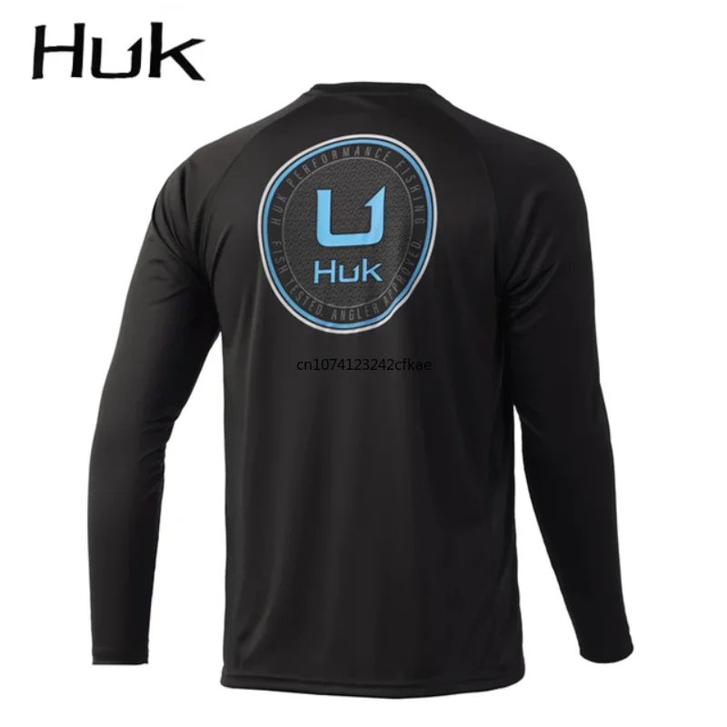 

2023 New HUK Fishing Clothing Men's Vented Long Sleeve Uv Protection Sweatshirt Breathable Tops Outdoor Fishing Shirts Camisa