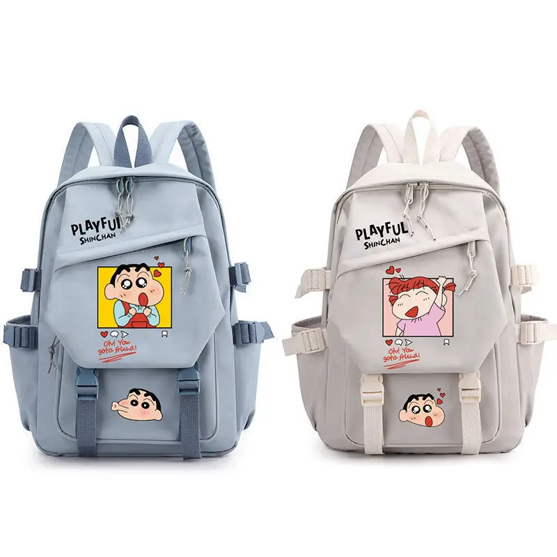 

Школьный ранец для студентов аниме-косплея Crayon Shinchan, школьная сумка с мультяшным рисунком, дорожный рюкзак для ноутбука, уличная сумка, милый рюкзак