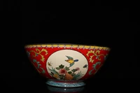 7 tibetan temple collection purple bronze cloisonne enamel flower and bird pattern offering bowl offering bowl gather fortune