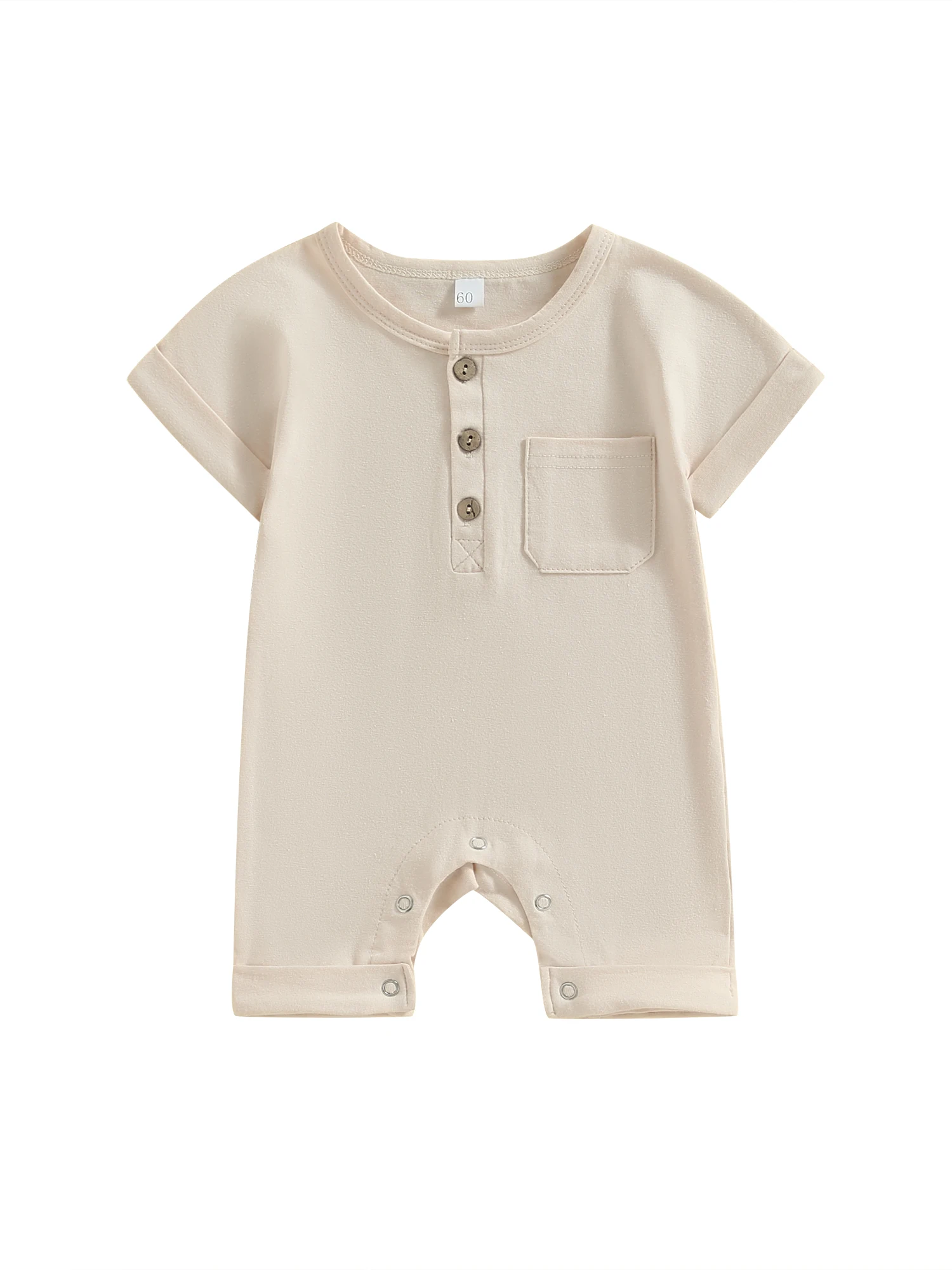 

Adorable Short Sleeve Button Down Bodysuit Jumpsuit for Newborn Baby Boys and Girls - Perfect Infant Summer Clothes