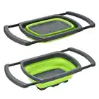 Дуршлаг на раковину FRUTTI 60*25*12см складной, выдвижные ручки, термопласт.резина 7352 Mallony