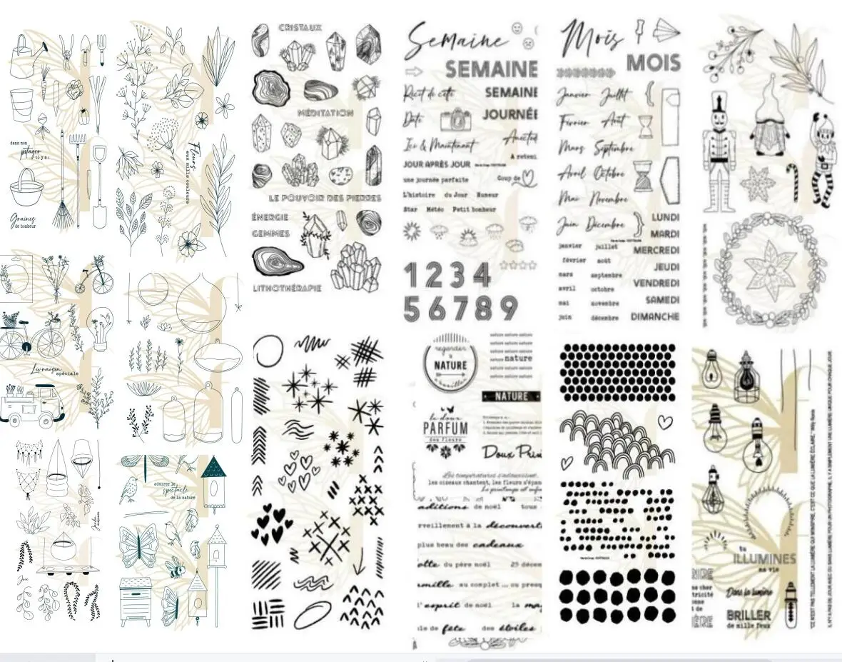 Французский прозрачный силиконовый штамп/печать для сделай сам