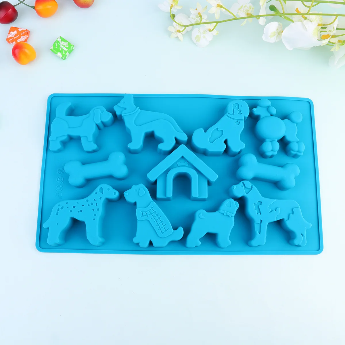 

Silicone Chocolate Molds Fondant Baking Doughnut Cake Candy Bar Pans Cube Paste Gum Border Pan Muffin Cookie 3D Pastry Tray Ice