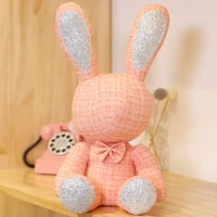 rabbit kawaii plush toy diamond cute little rabbit doll birthday gift girl wedding companion ceremony stuffed animals