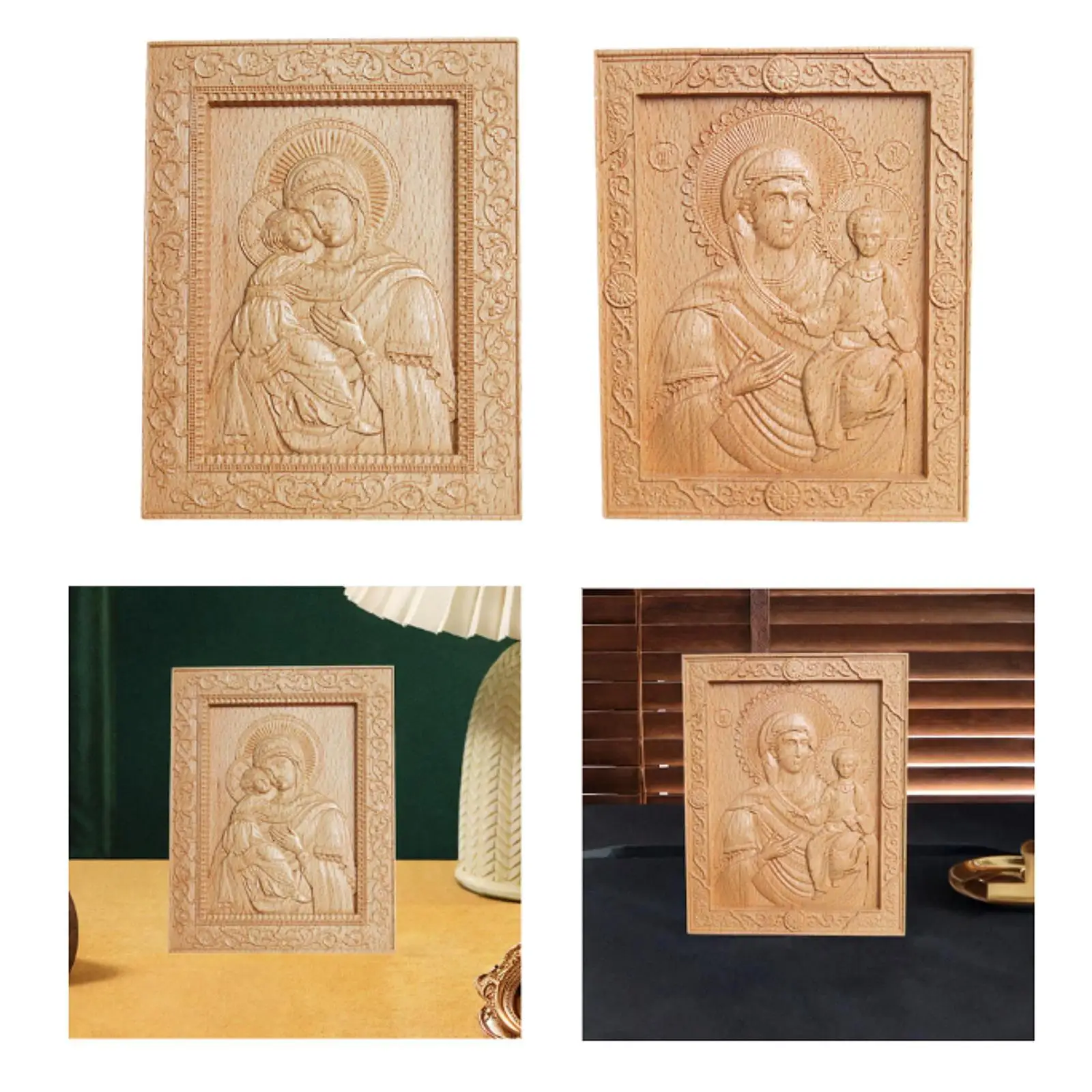 Деревянная резная Статуэтка Богородицы Иисуса фигурки коллекционный