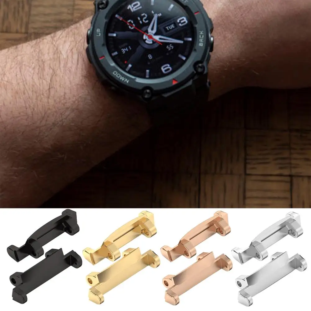

2 шт., соединитель ремешка из нержавеющей стали для Amazfit T-rex2