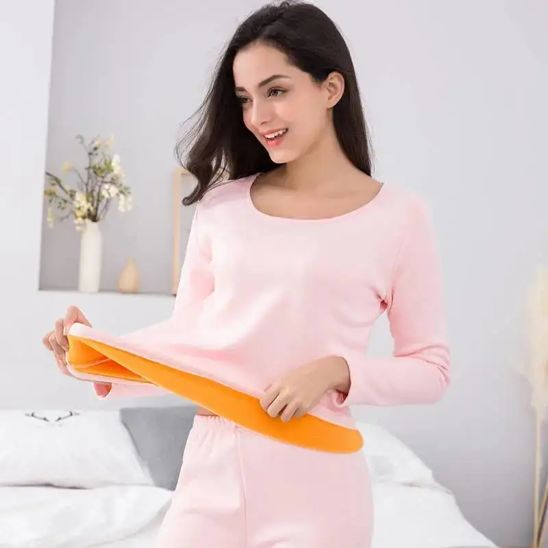 Women Winter Shirt Thermal Women's Thermal Underwear with Thick Tops Wear Autumn Clothes Collar Shirt Thermal Mesh for Femmes