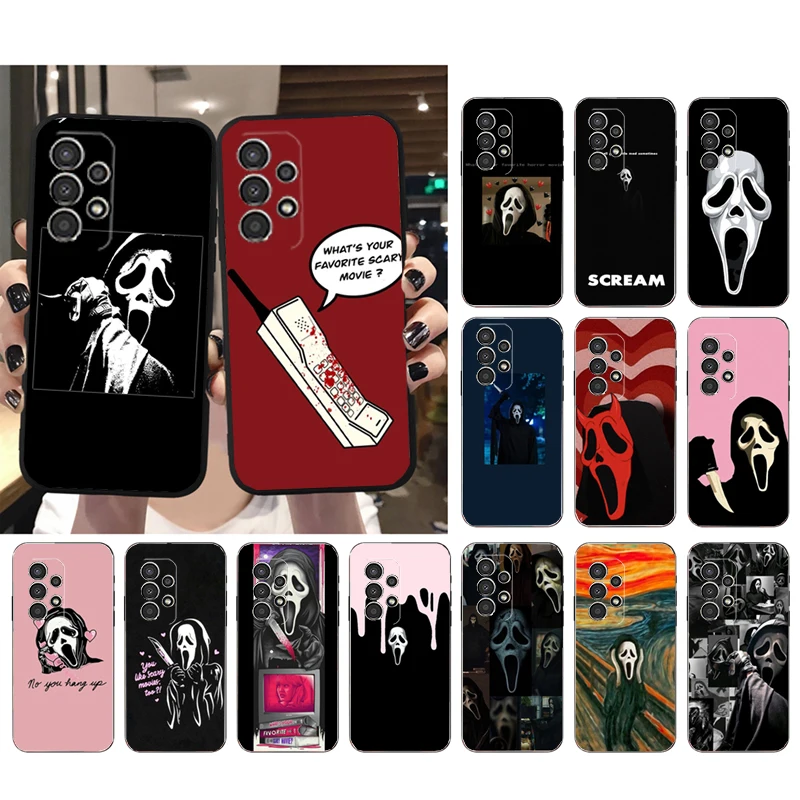 

Ghostface Scream Phone Case for Samsung Galaxy A73 A13 A22 A32 A71 A33 A52 A53 A72 A73 A51 A31 A23 A34 A54 A52 A53S Funda