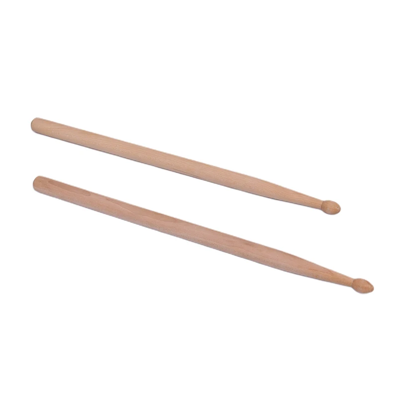 

2Pcs Professional Light Weight Endearing Music Band Maple Wood Oval Tip Drum Sticks Percussion Instruments Parts Accessories
