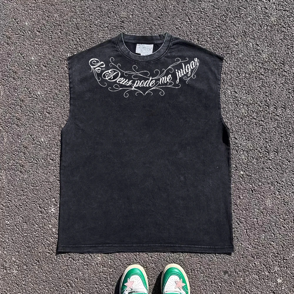 Ван Юсянь Студия была старого магазина на 0 лет! Винтажный жилет с граффити в