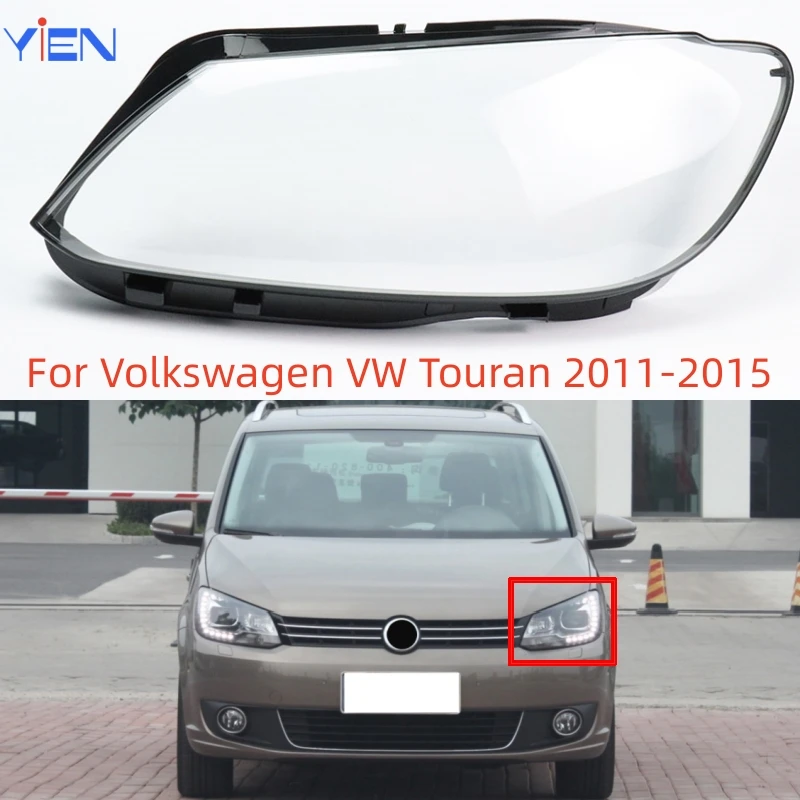 Фото Для Volkswagen VW Touran 2011 2012 2013 2014 2015 автомобильные фары линзы стекло крышка абажур яркий корпус №1